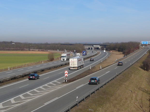 Autobahnen A7 und A8 auf Elchinger Gemarkung